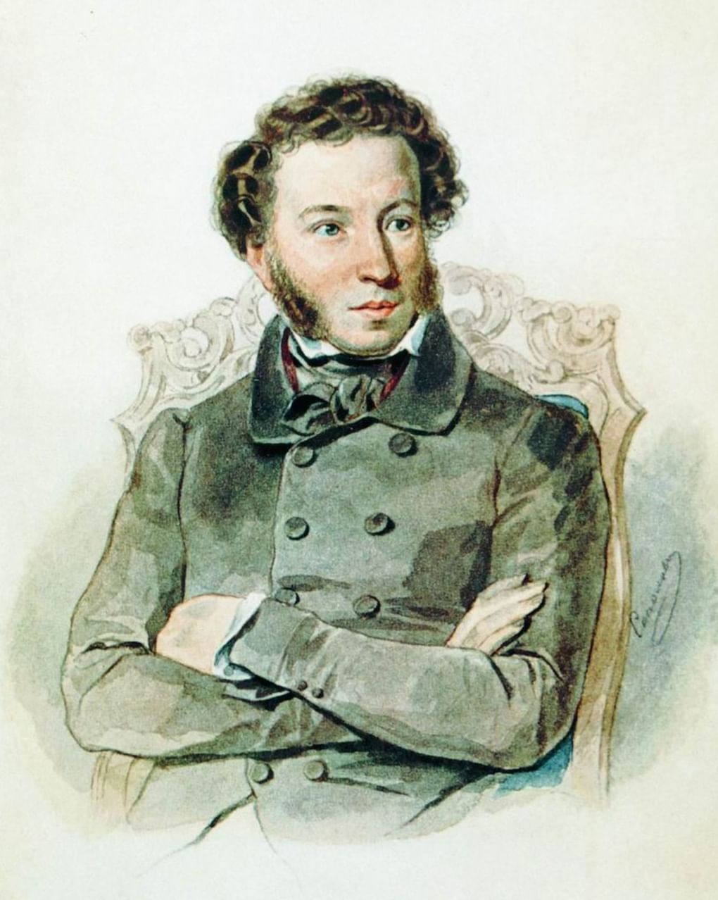 Петр Соколов. Портрет Александра Пушкина. 1836. Всероссийский музей А.С. Пушкина, Санкт-Петербург