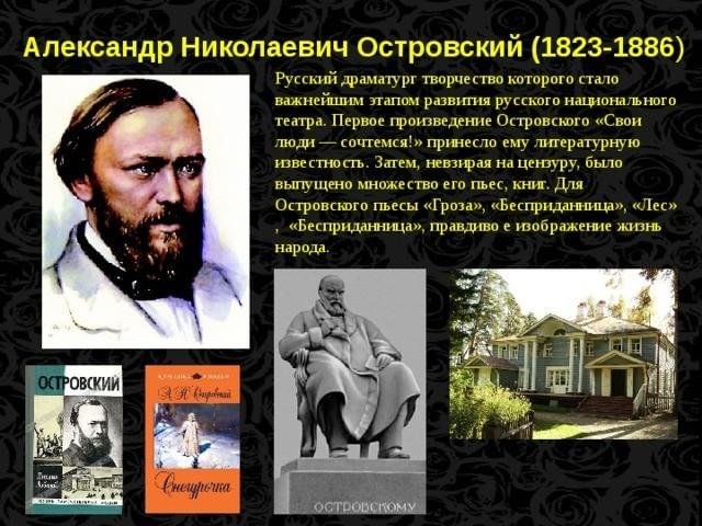 Всероссийский урок, посвящённый 200 - летию А. Н. Островского.