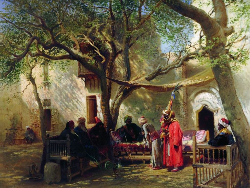 Константин Маковский. Дервиши в Каире (фрагмент). 1875. Государственная Третьяковская галерея, Москва