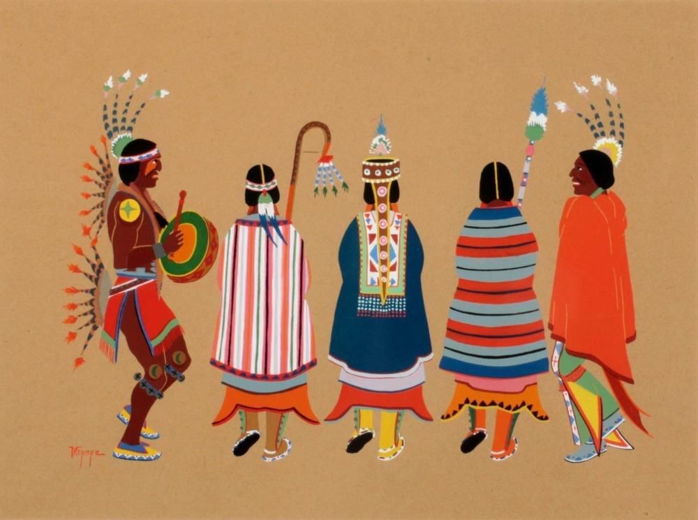 Принцесса северного племени. Индейцы танцуют. Этническое искусство арт. Племенное искусство. Трафарет индейца.