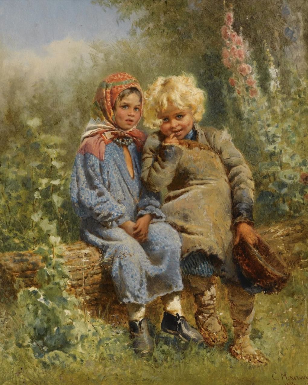 Константин Маковский. Крестьянские дети на отдыхе. 1875. Частное собрание