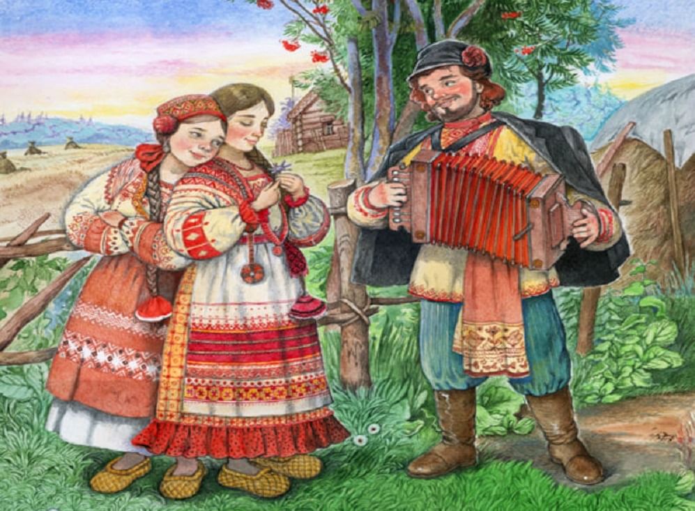 Рисунок на русскую народную песню