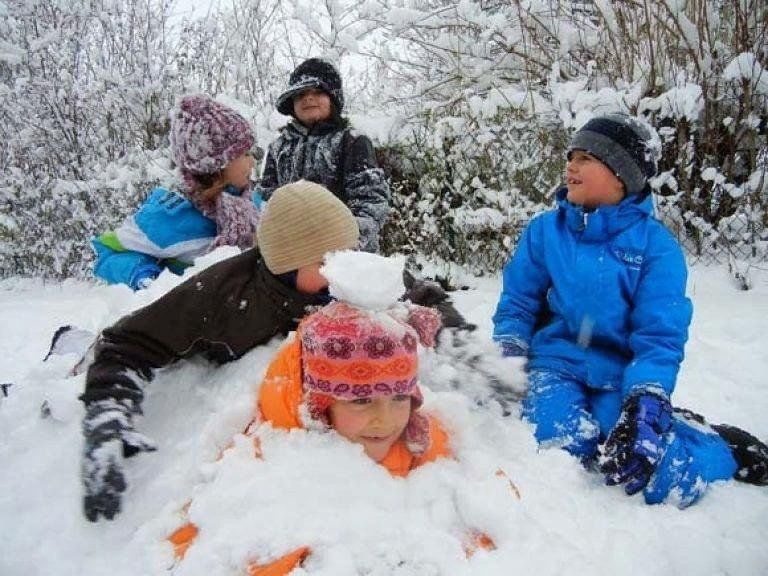 Снежные забавы для взрослых и детей