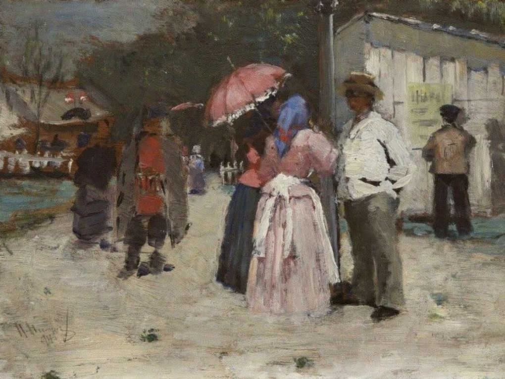Петр Нилус. На улице (фрагмент). 1894. Ярославский художественный музей, Ярославль