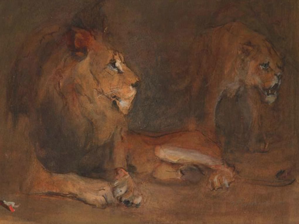 Сергей Герасимов. Львы (фрагмент). 1909. Вятский художественный музей им. В.М. и А.М. Васнецовых, Киров