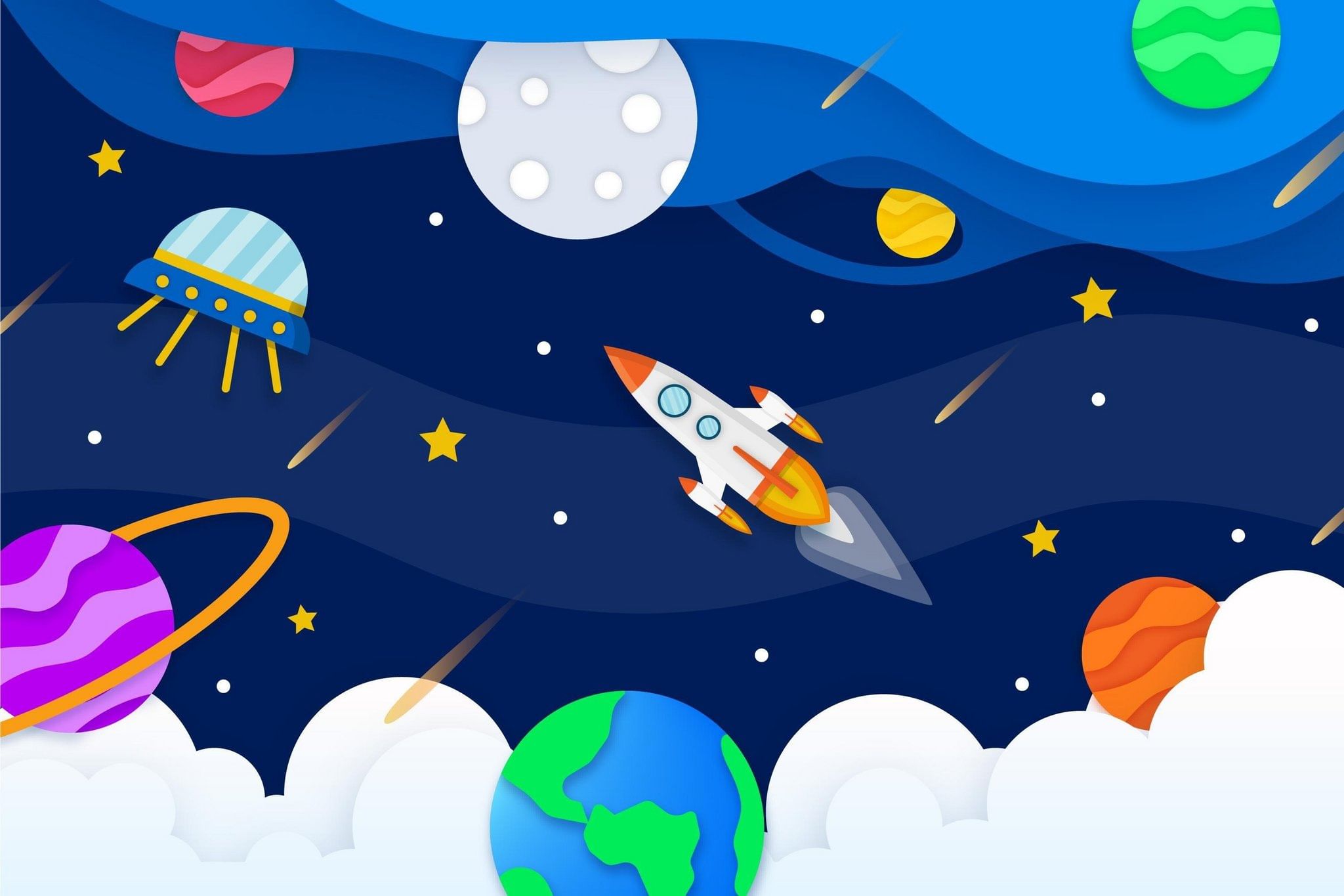 Фон космос для детей