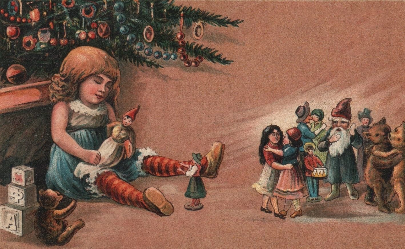 Рождественские открытки 19 века
