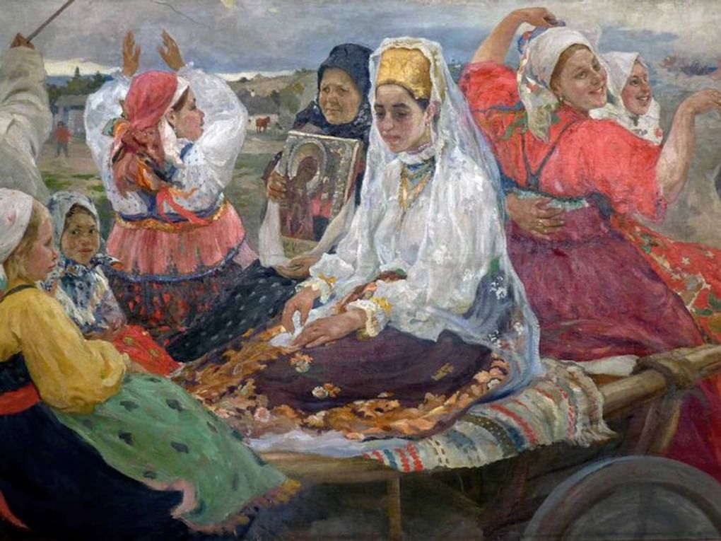 Александр Бучкури. Свадебный поезд (фрагмент). 1912. Воронежский областной художественный музей им. И.Н. Крамского, Воронеж