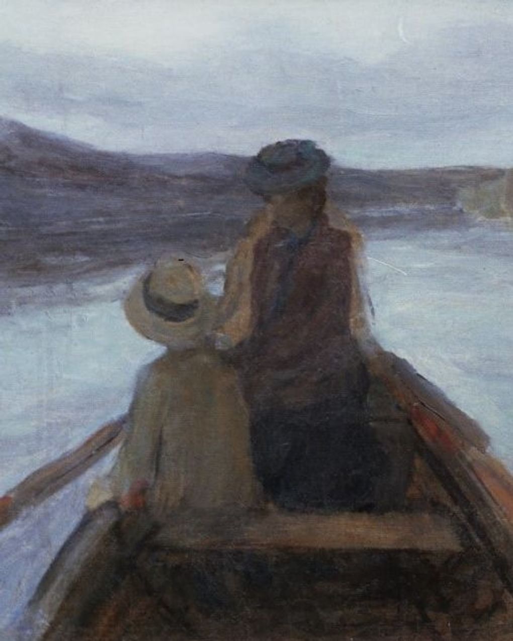 Кузьма Петров-Водкин. Двое в лодке (фрагмент). 1896. Саратовский художественный музей имени А.Н. Радищева, Саратов