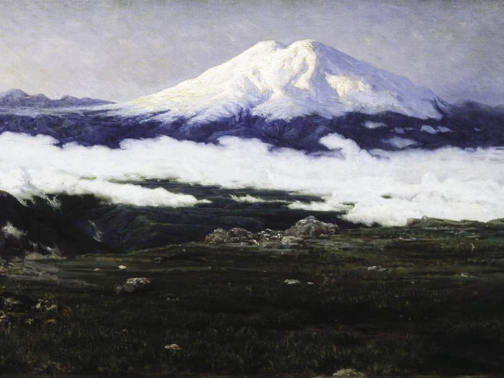 Николай Ярошенко. Шат-гора (Эльбрус) (фрагмент). 1884. Мемориальный музей-усадьба художника Н.А. Ярошенко, Кисловодск, Ставропольский край