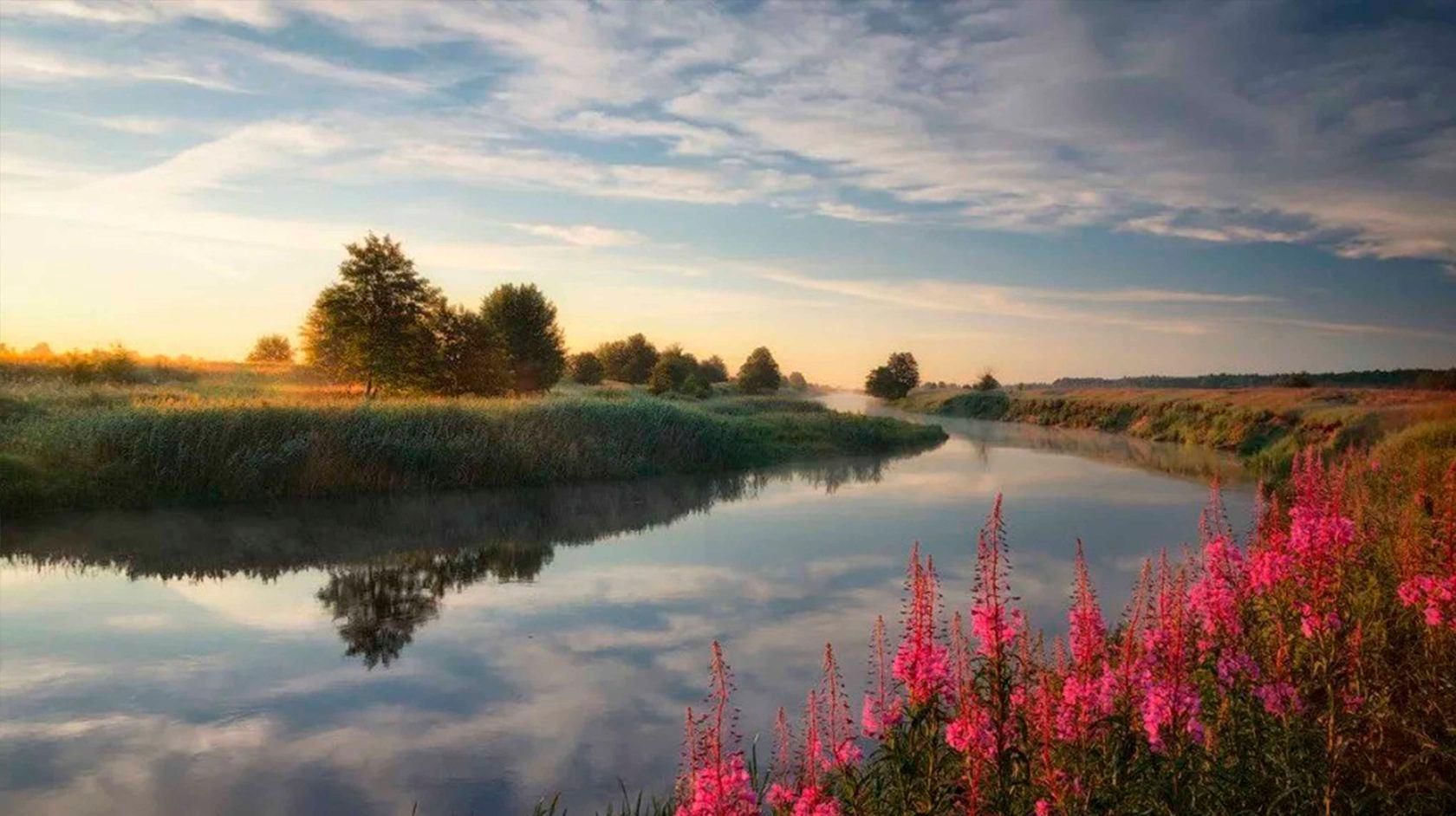 Вода родного края. Рассвет на реке. Рассвет над рекой. Красивая река. Летом у реки.