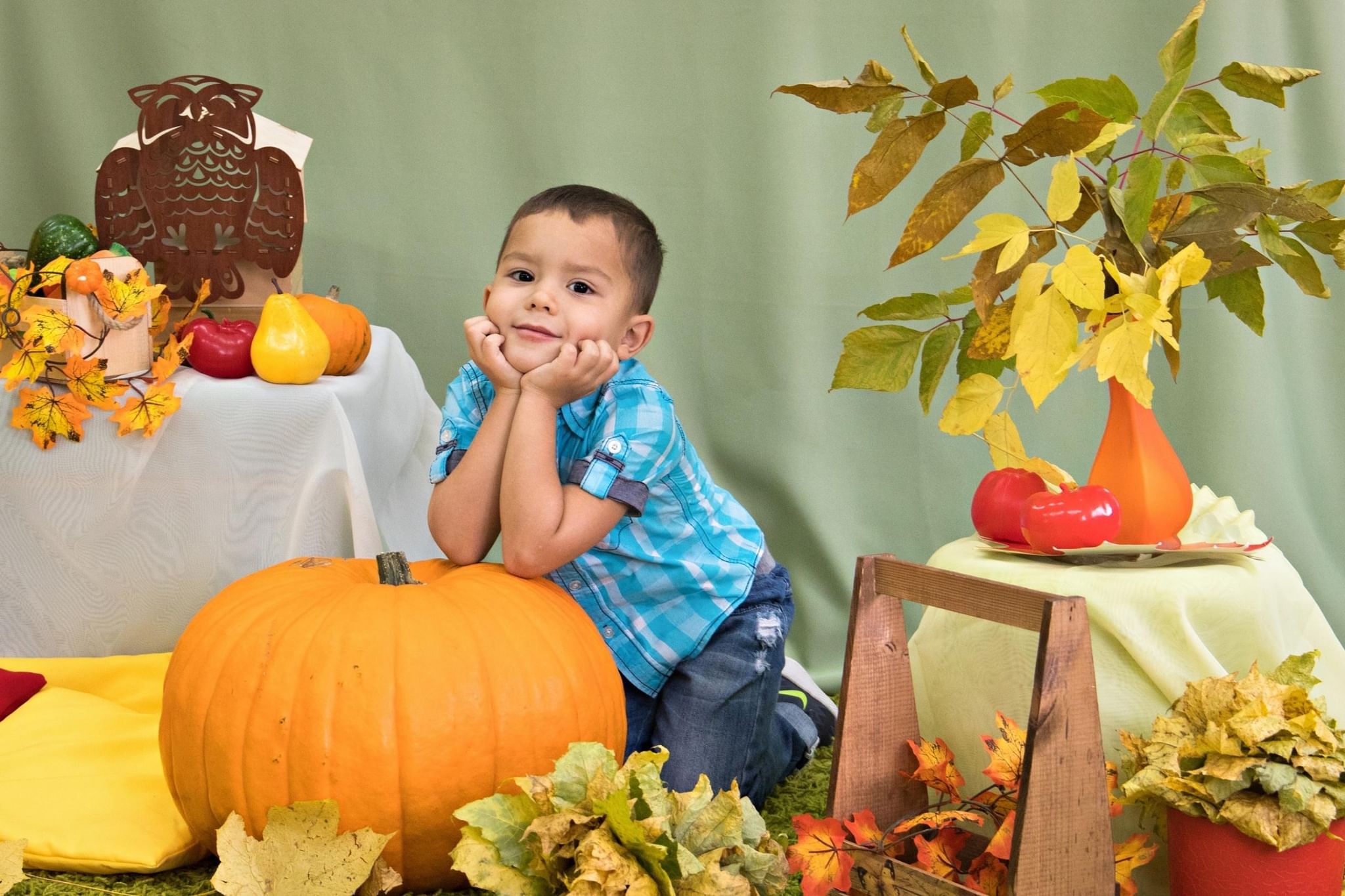 Осенняя фотосессия для детей в садике