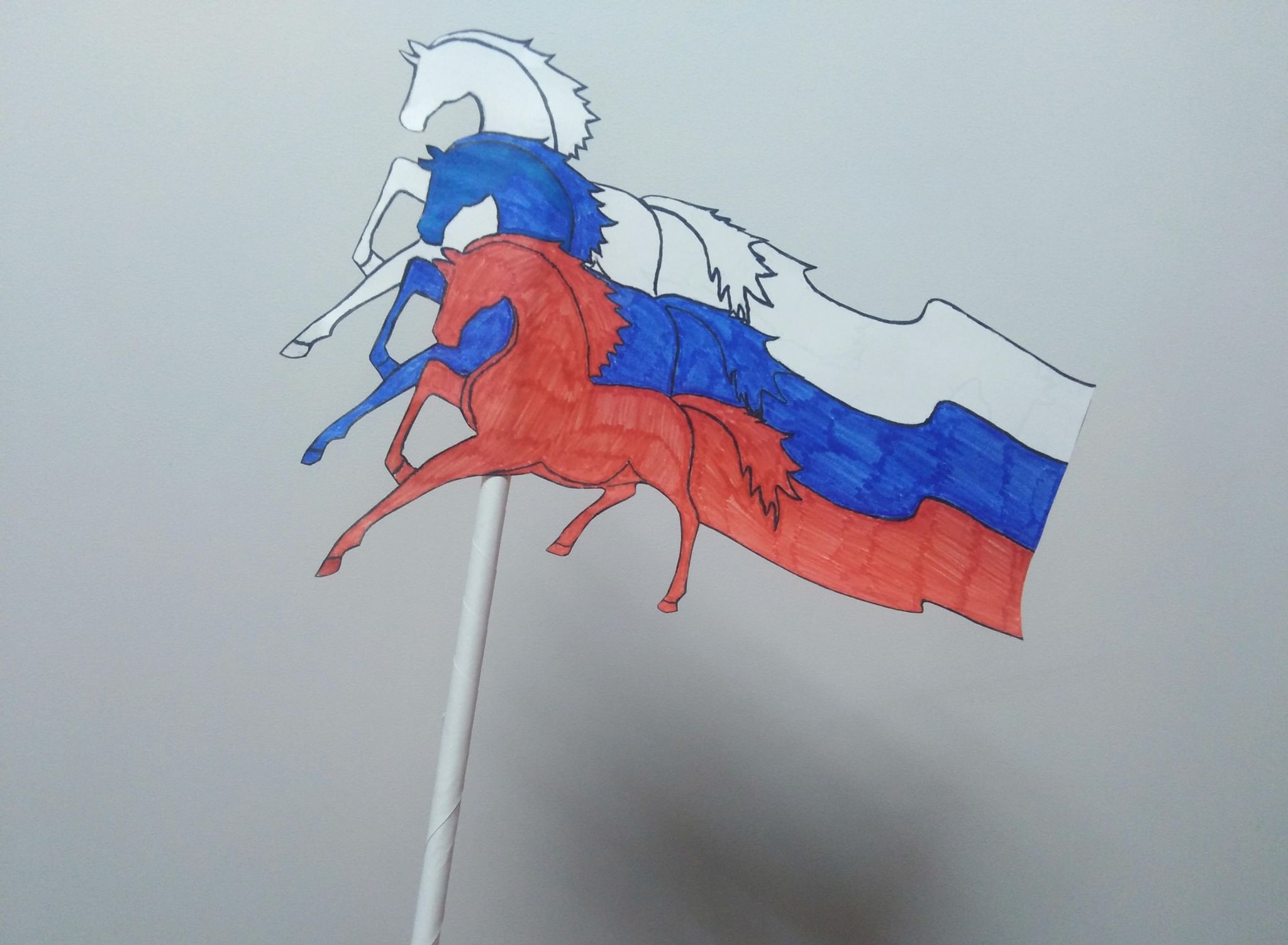 Рисунки день флага россии