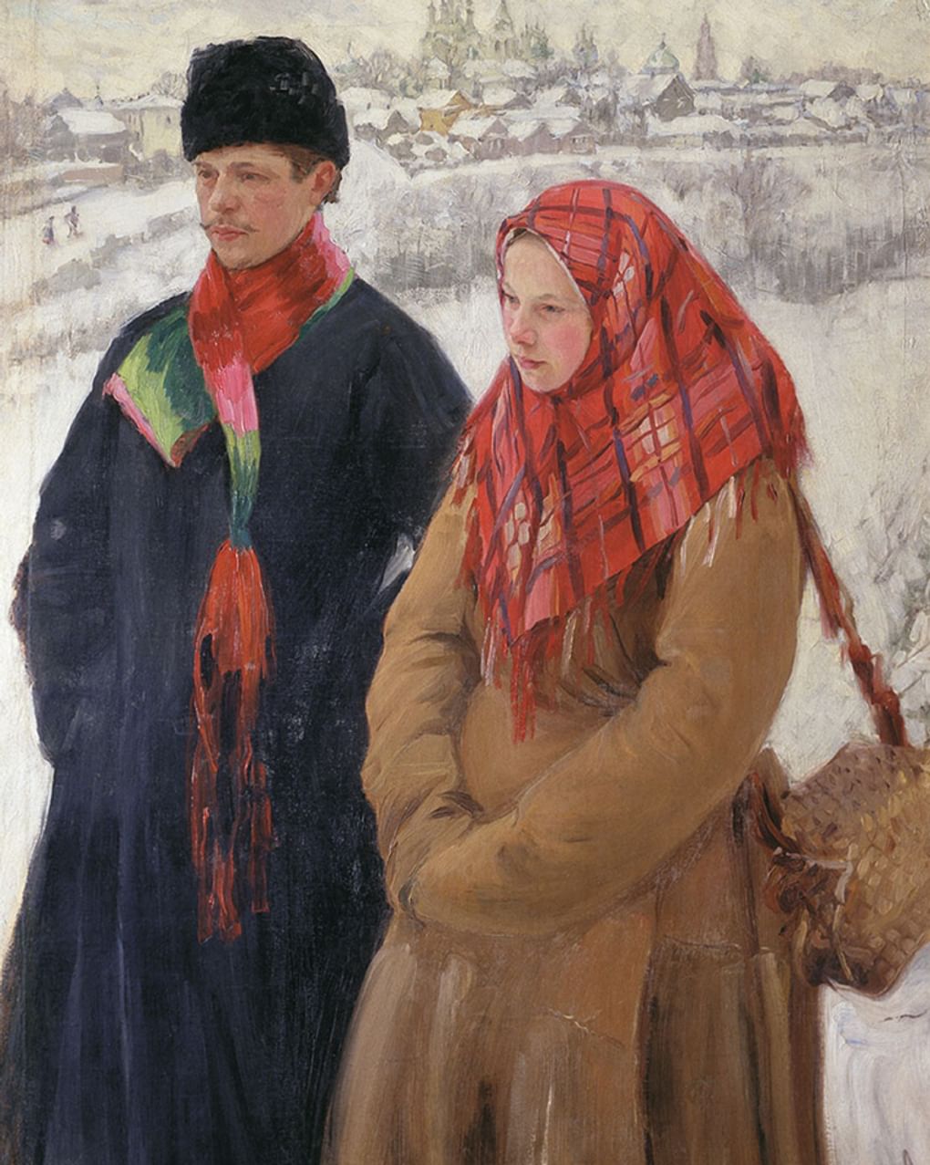 Иван Куликов. Возвращение из города (фрагмент). 1914. Муромский историко-художественный музей, Муром, Владимирская область