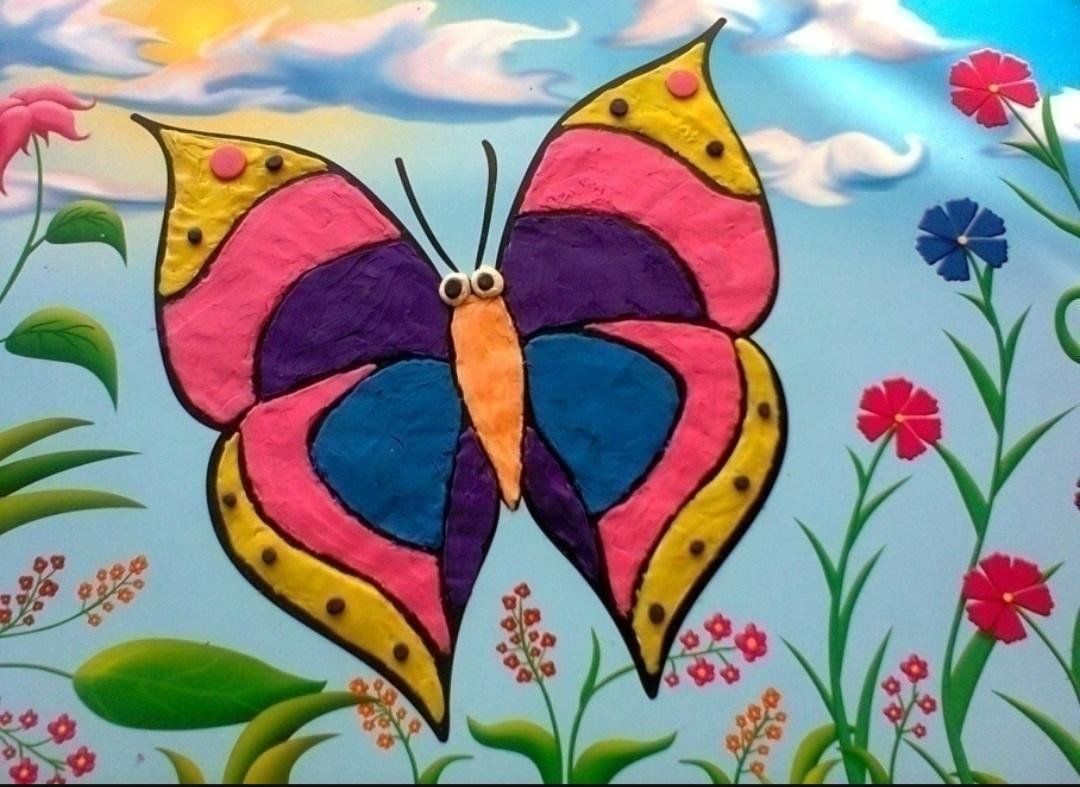 Бабочки для детей 2 3 лет. Пластилинография бабочка. Пластилинопластика для детей. Бабочка из пластилина на картоне. Рисование пластилином бабочка.