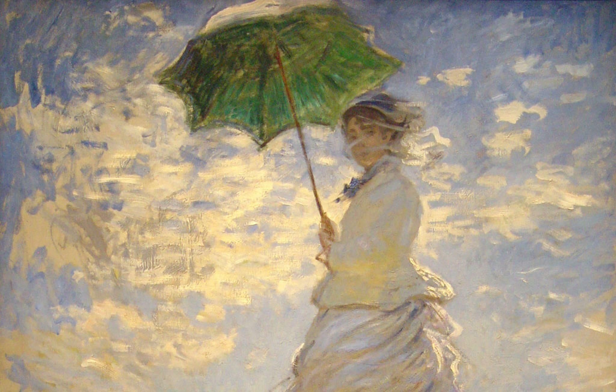 Клод Моне «Камилла Моне с сыном Жаном (дама с зонтиком)» (1875)