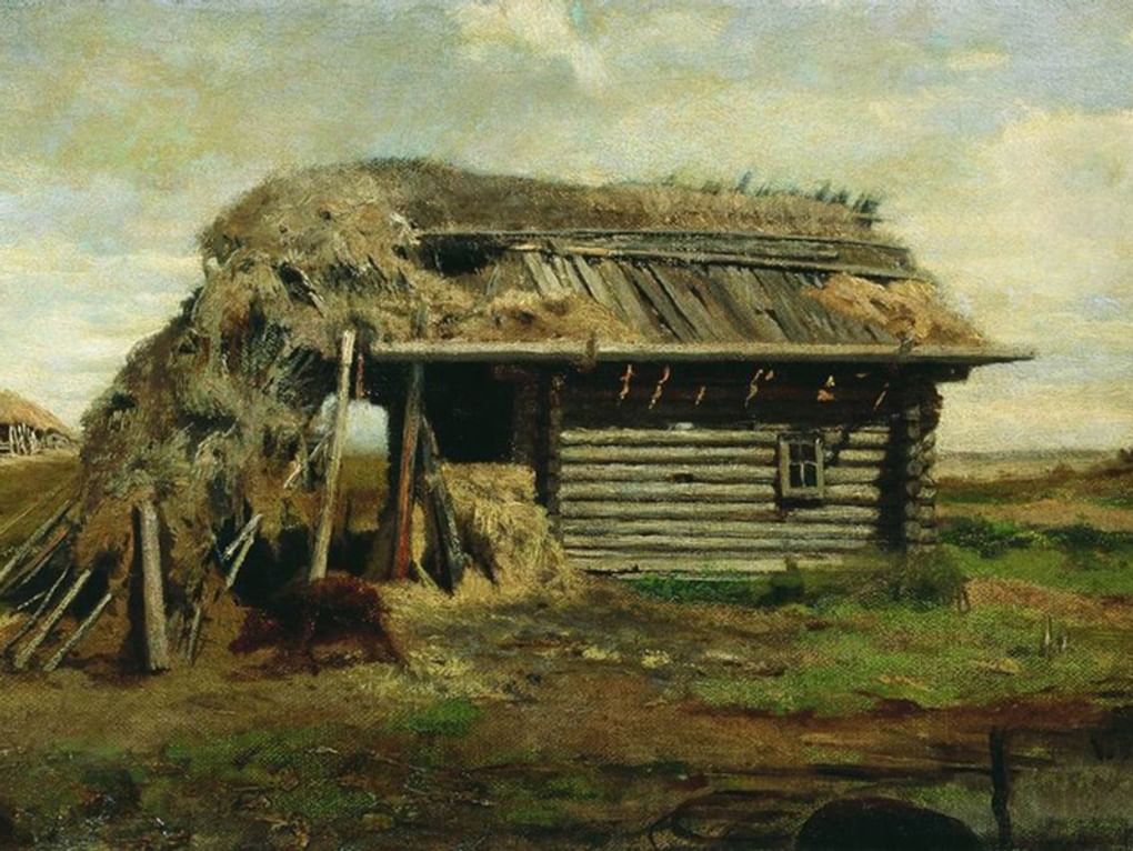 Федор Васильев. Изба (фрагмент). 1870. Северо-Осетинский художественный музей имени М.С. Туганова, Владикавказ, Республика Северная Осетия-Алания