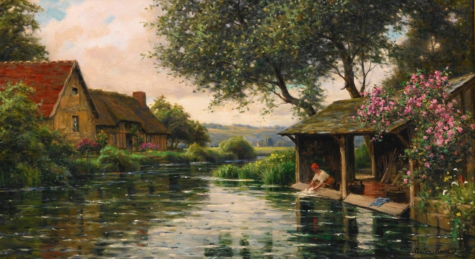 Шуберт прекрасная мельничиха. Художник Луис Астон Найт. Louis Aston Knight (1873-1948). Louis Aston Knight художник. Луис Астон Найт (Louis Aston Knight) (1873-1948) (2).