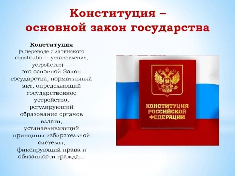 Конституция основной закон государства проект