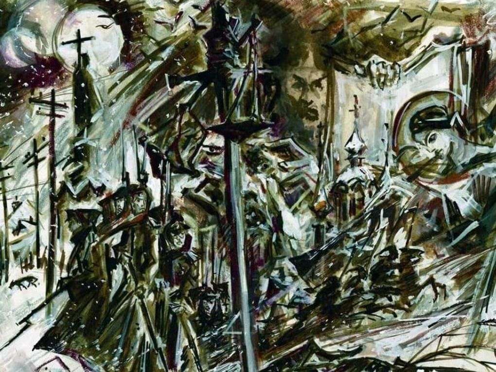 Сергей Чепик. Иллюстрация к роману Михаила Булгакова «Белая гвардия». Изображение: издательство «Вита Нова», Санкт-Петербург / <a href="https://vitanova.ru/galereya/illyustratsii/illyustratsii_k_romanu_m_bulgakova_belaya_gvardiya_437" target="_blank">vitanova.ru</a>