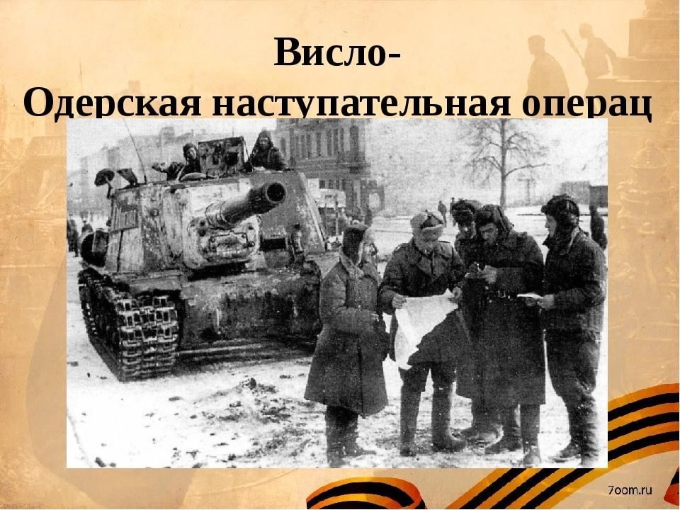 Карта висло одерской операции 1945