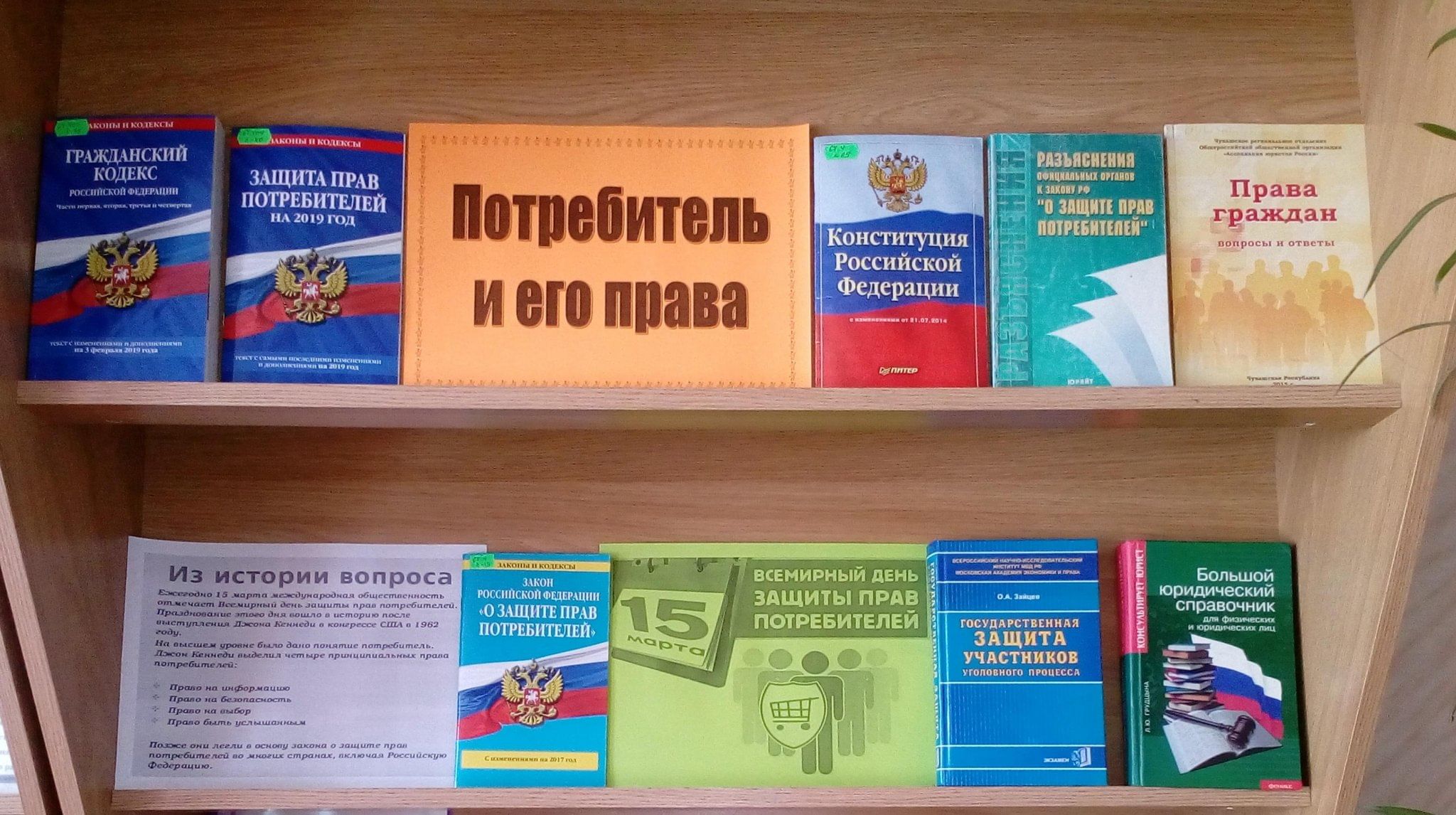 Книжная выставка права потребителя