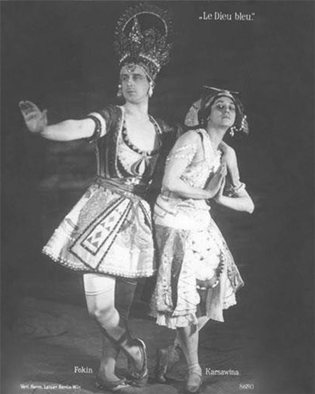 Михаил Фокин и Тамара Карсавина в сцене балета «Синий бог». 1912 год. Фотография: Санкт-Петербургский государственный музей театрального и музыкального искусства¸ Санкт-Петербург