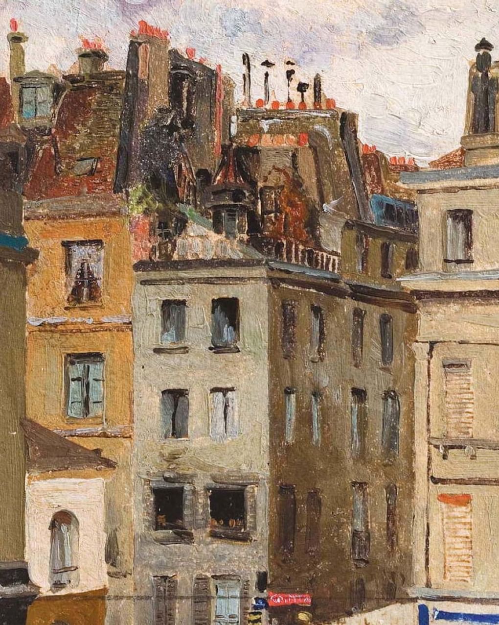 Елена Поленова. Крыши Парижа (фрагмент). 1870-е. Частное собрание