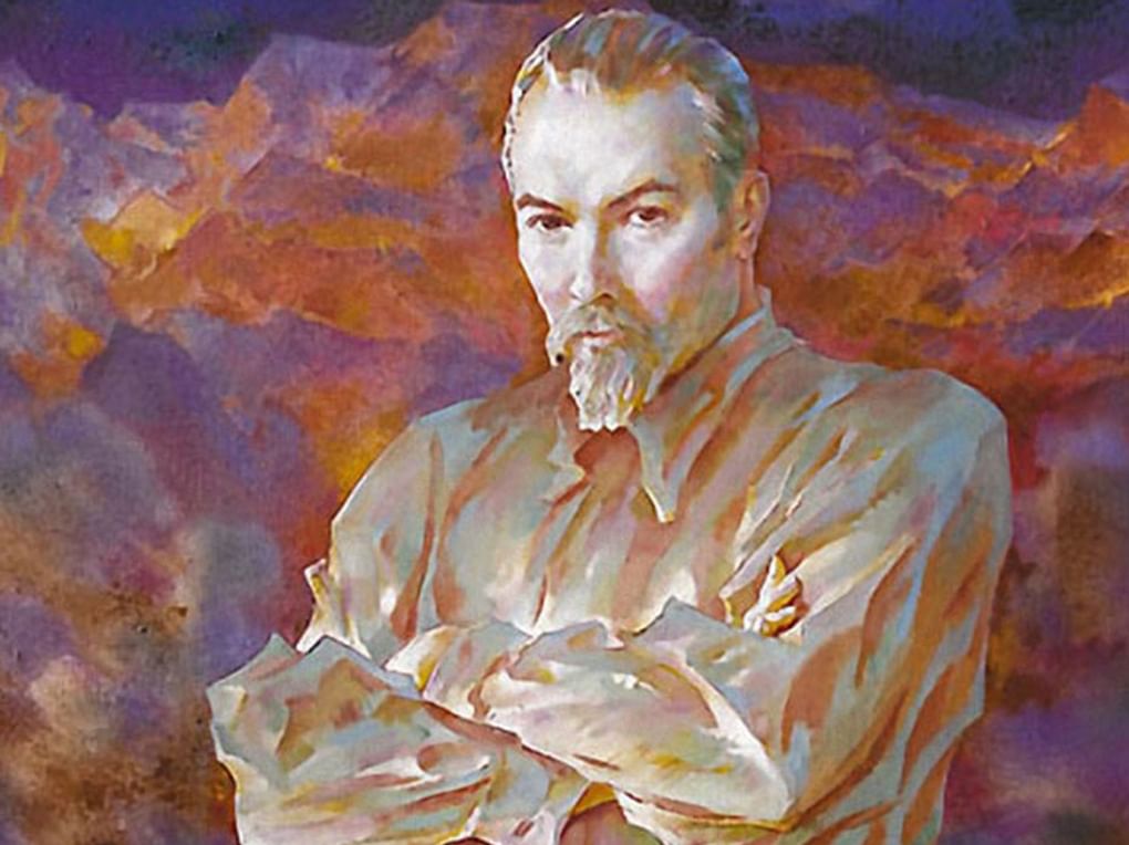 Леопольд Цесюлевич. Портрет Юрия Рериха (фрагмент). 2012. Государственный музей истории литературы, искусства и культуры Алтая, Барнаул, Алтайский край