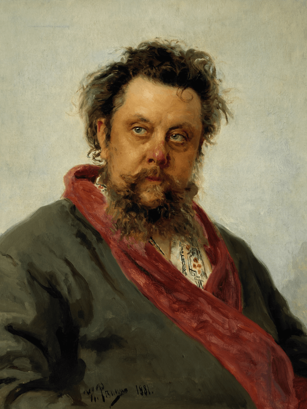 Илья Репин. Портрет композитора Михаила Глинки (фрагмент). 1881.  Государственная Третьяковская галерея, Москва