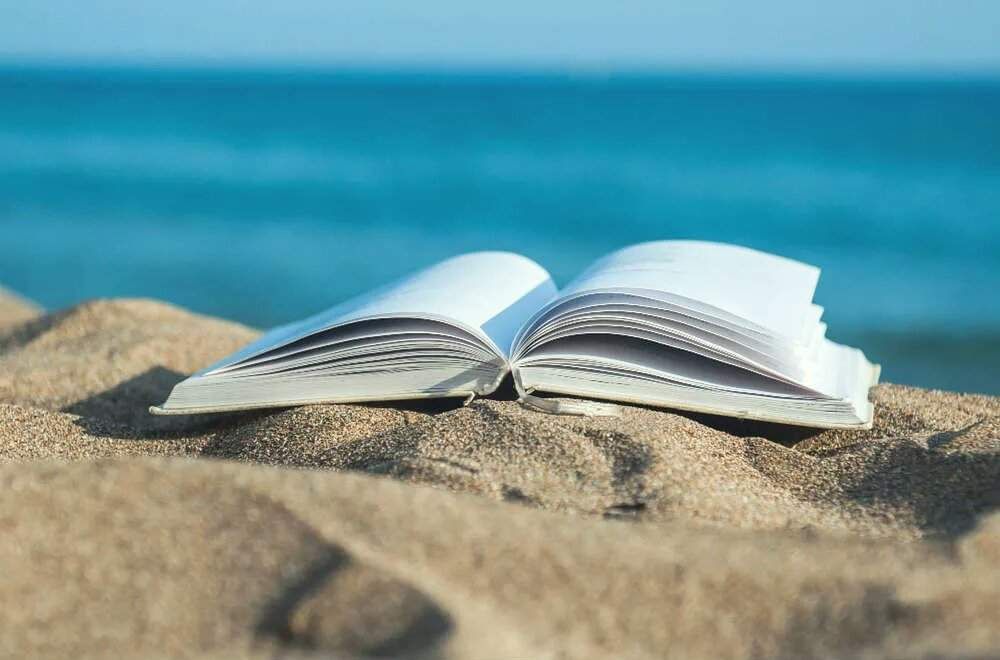 Книга на фоне моря