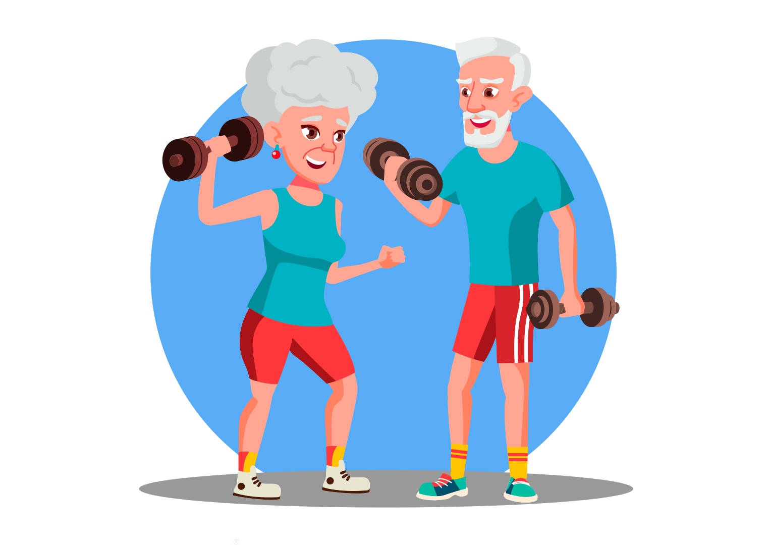 Пожилые люди спорт