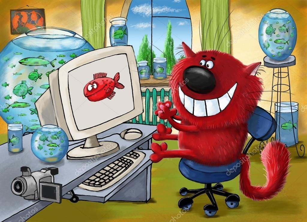 Веселый компьютер картинки