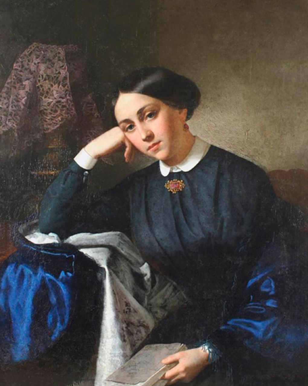 Неизвестный художник. Портрет неизвестной (фрагмент). 1860-е. Омский областной музей изобразительных искусств им. М.А. Врубеля, Омск