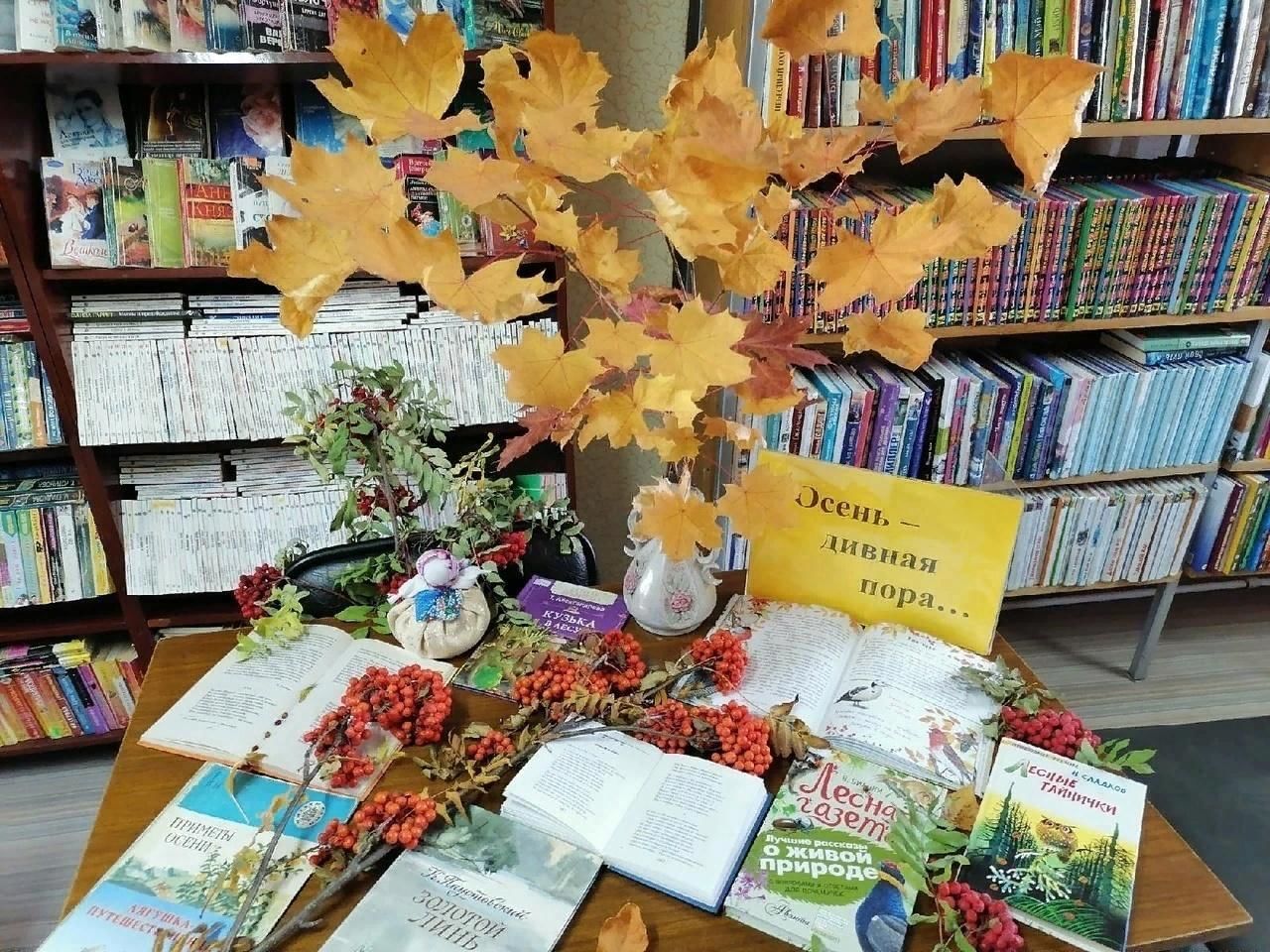 Книжная выставка про осень