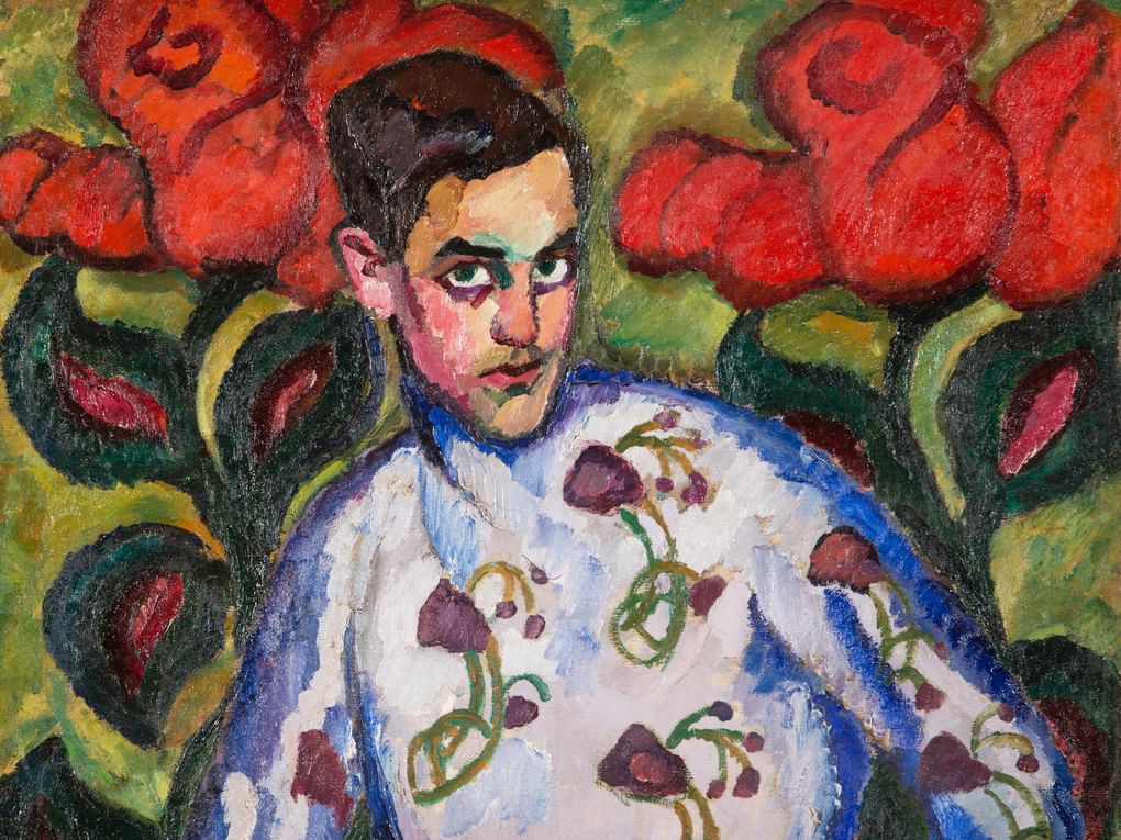 Илья Машков. Портрет мальчика в расписной рубашке (фрагмент). 1909. Государственный Русский музей, Санкт-Петербург