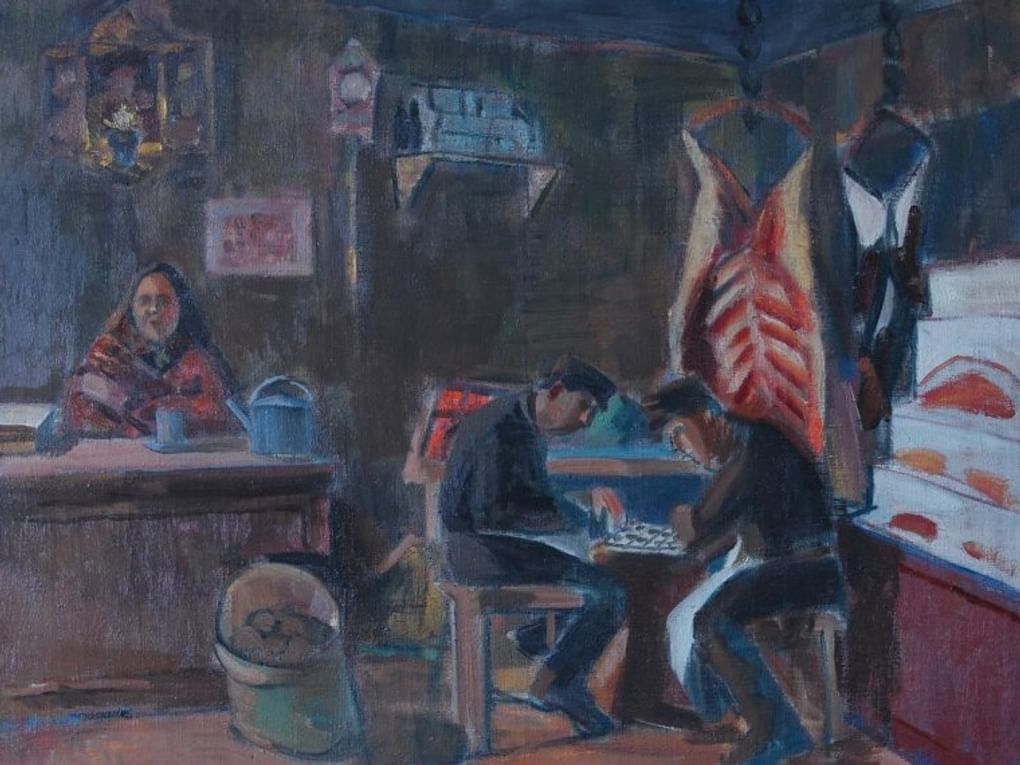 Алексей Моргунов. Мясная лавка (фрагмент). 1912. Государственный Владимиро-Суздальский историко-архитектурный и художественный музей-заповедник, Владимир