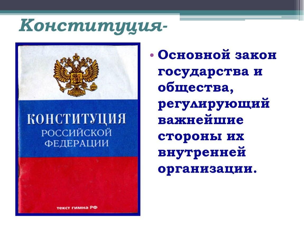 Презентация на тему конституция основной закон рф