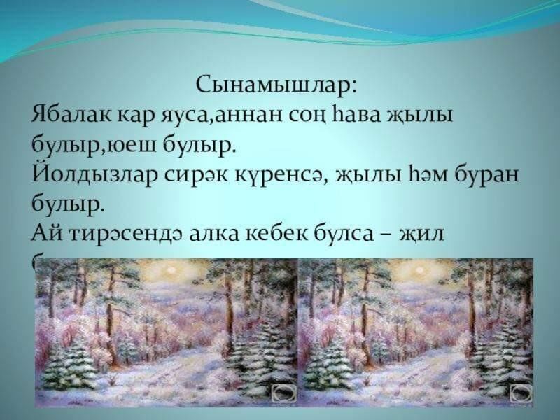 Татарча сочинение "Кышкы урман"