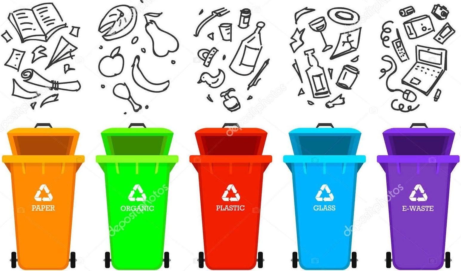 Значки для сортировки мусора для детей