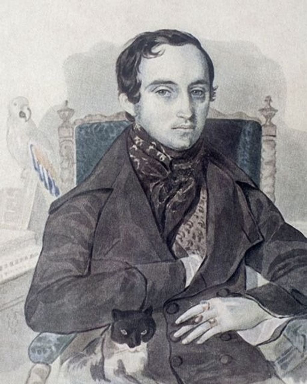 Александр Покровский. Портрет Владимира Одоевского. 1844. Всероссийский музей А.С. Пушкина, Санкт-Петербург