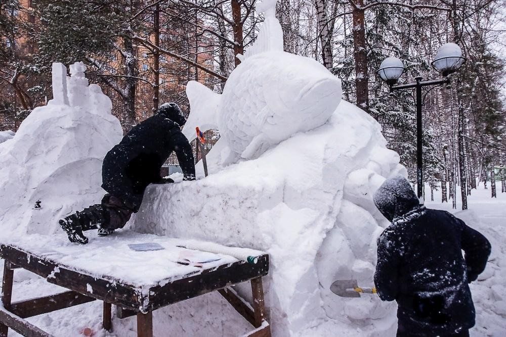 Поделки и фигуры из снега в детском саду: фото, как сделать своими руками