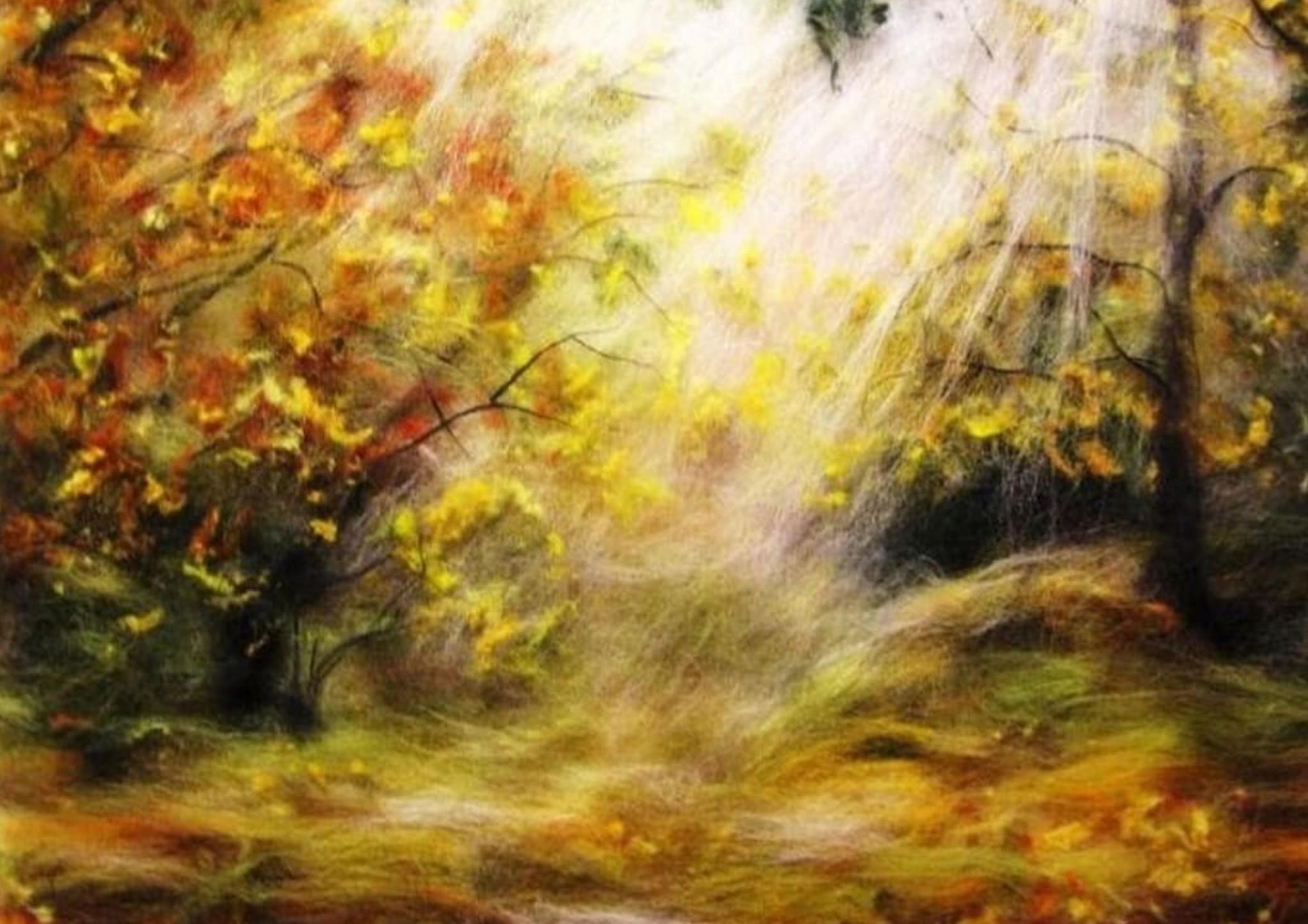 Картины из шерсти Марины Аскеровой пейзажи