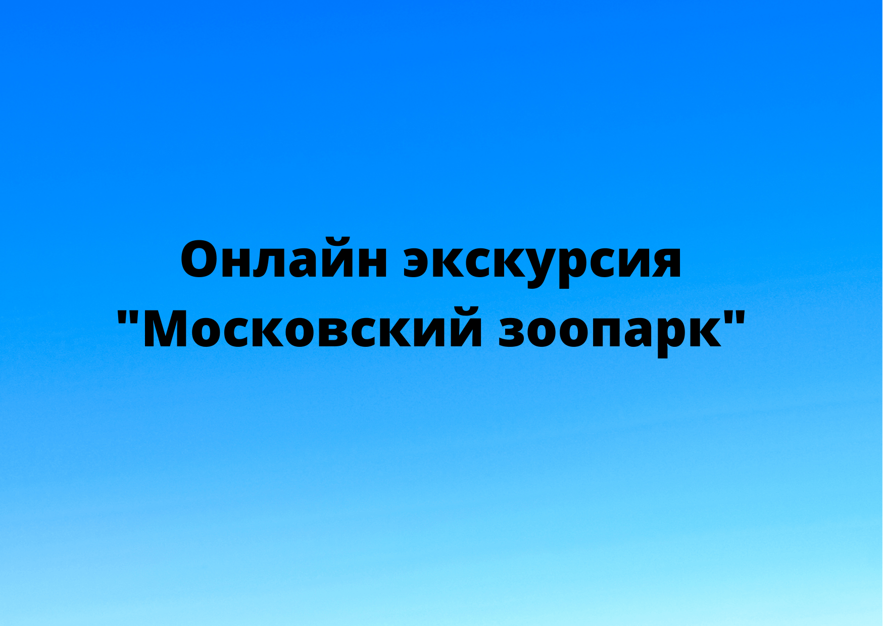 Онлайн-экскурсия «Московский зоопарк» 2022, Угличский район — дата и место  проведения, программа мероприятия.