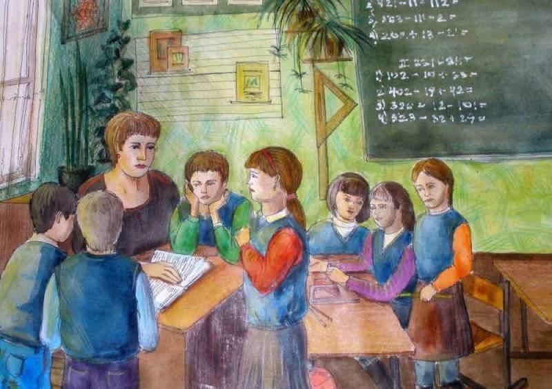 Возвращение из школы картина