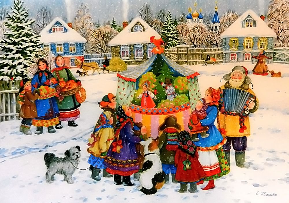 Хоровод в селе картина
