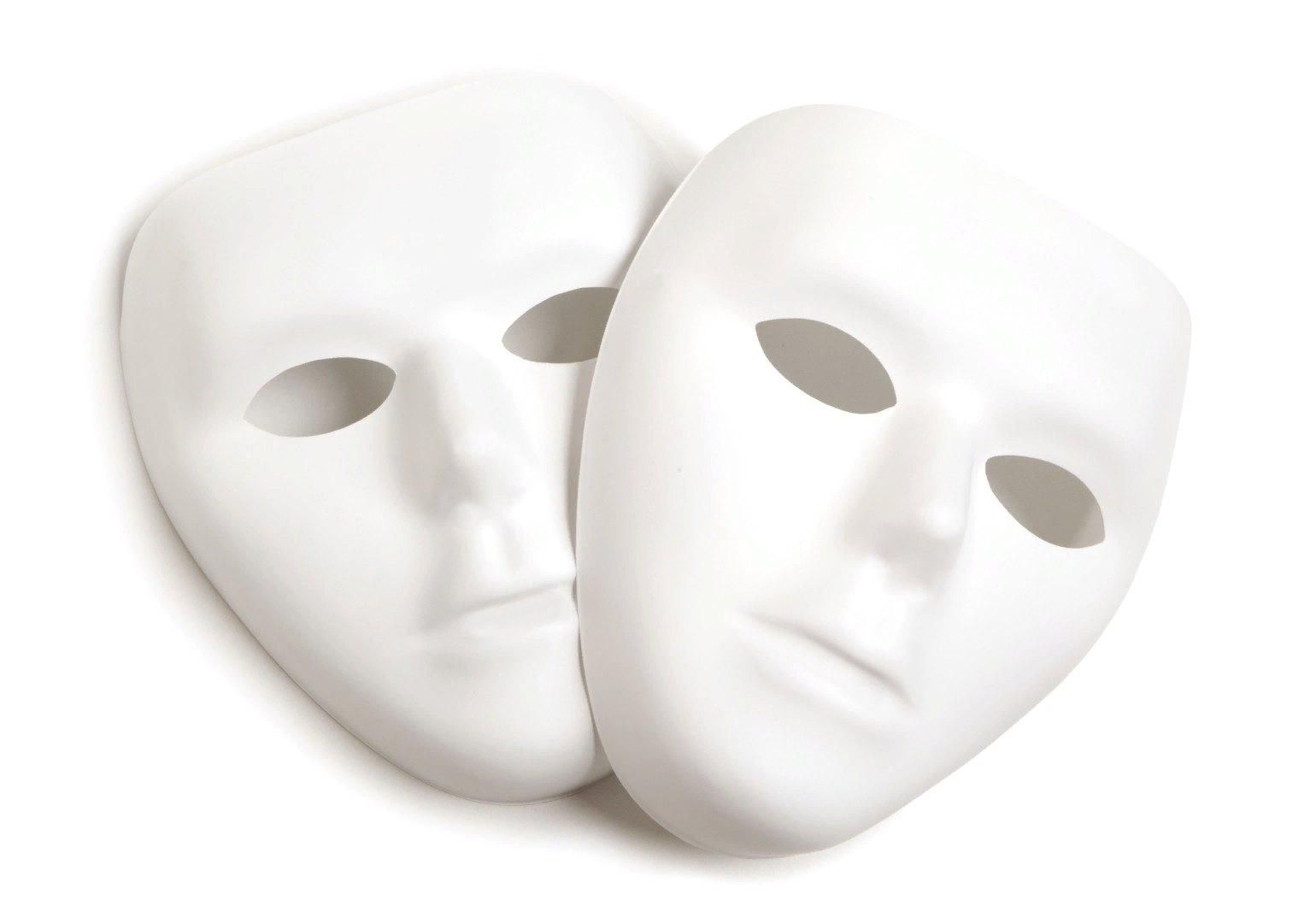 Белая театральная маска