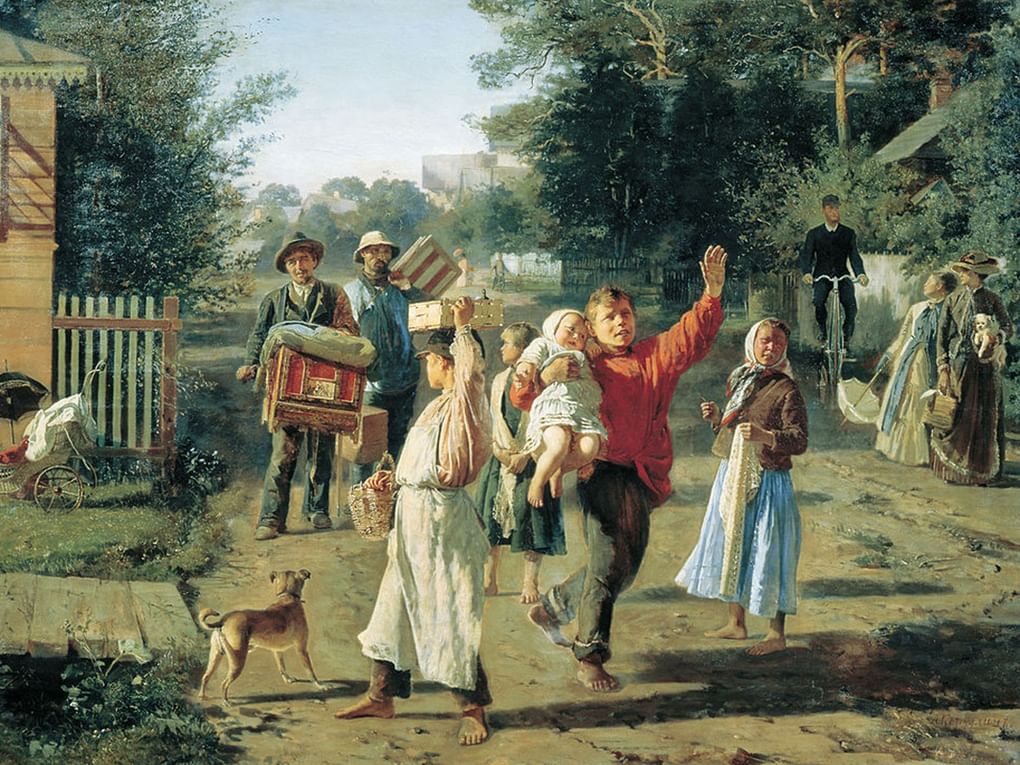 Алексей Корзухин. «Петрушка идёт!» (фрагмент). 1888. Саратовский государственный художественный музей им. А.Н. Радищева, Саратов