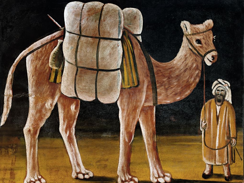 Нико Пиросмани. Погонщик с верблюдом (фрагмент). 1910-е. Частное собрание