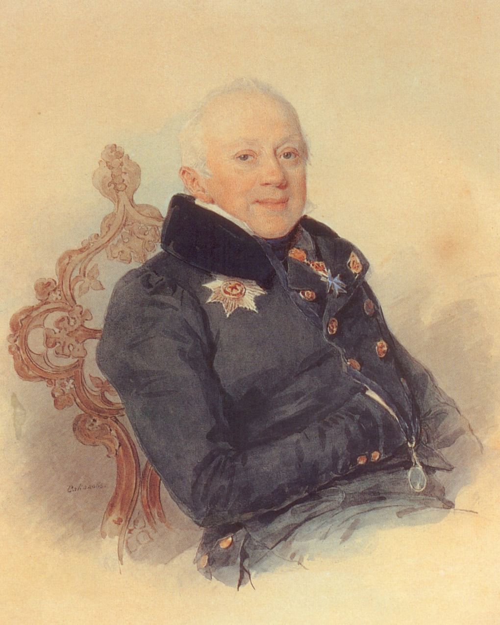 Петр Соколов. Портрет Алексея Пещурова. Всероссийский музей А.С. Пушкина, Санкт-Петербург